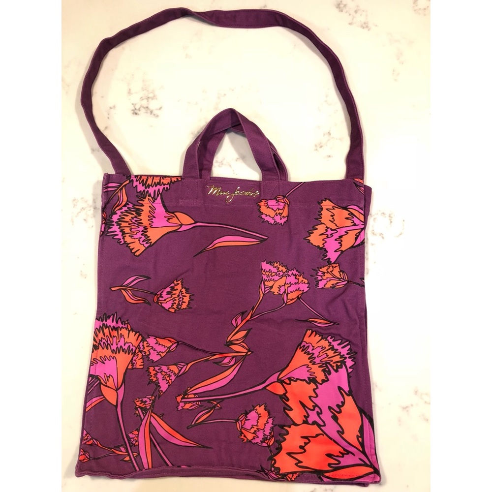 Marc Jacobs Floral Purple Canvas Tote